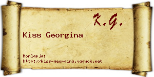 Kiss Georgina névjegykártya