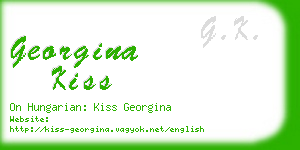 georgina kiss business card